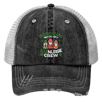 Discover Shenanigans With My ICU Nurse Crew Saint Trucker Hats