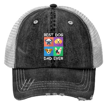 Discover Best Dog Dad Ever Trucker Hats