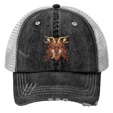 Discover Scary creepy devil face Scary creepy devil face in Trucker Hats