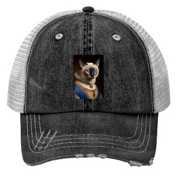 Discover Siamese Cat Breed Portrait Royal Renaissance Anima Trucker Hats