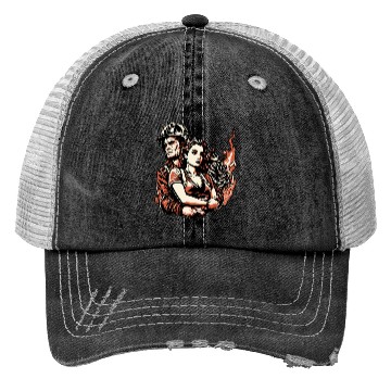 Discover Firefighter Thin Red Line Wife Trucker Hats