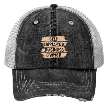 Discover Self Employed Business Owner Work Freelancer Boss Trucker Hats