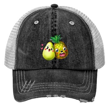 Discover Pineapple pear love - cute fruit design Trucker Hats
