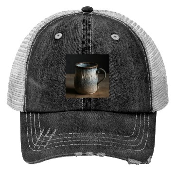 Discover A rough ceramic mug is a handmade piece Trucker Hats
