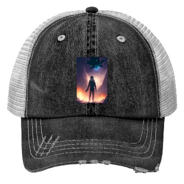 Discover galaxy space satelite astronaut Trucker Hats