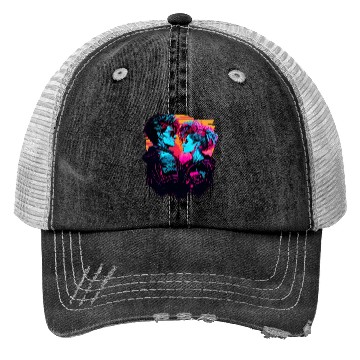 Discover Get the Hottest Cyberpunk Synthwave Art - In Love Trucker Hats