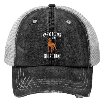 Discover Life Is Better With A Great Dane Trucker Hats