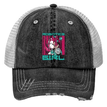 Discover Robot Robotics Engineer Female Trucker Hats
