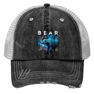 Discover Midnight Roar: A Bear's Lunar Adventure Trucker Hats