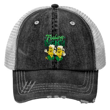 Discover St Patrick's Day Feeling Lucky Retro Vintage Beer Trucker Hats