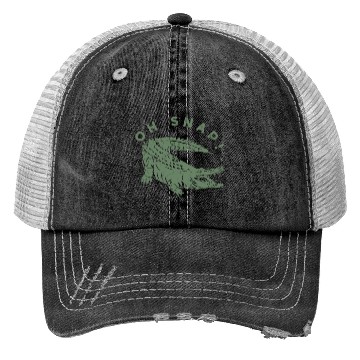 Discover Oh Snap Green Alligator Distressed Gator Trucker Hats
