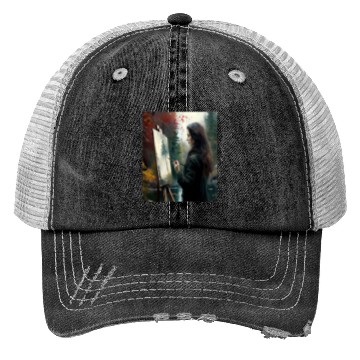 Discover Art Painter Girl Nature Painting Art Painter Trucker Hats