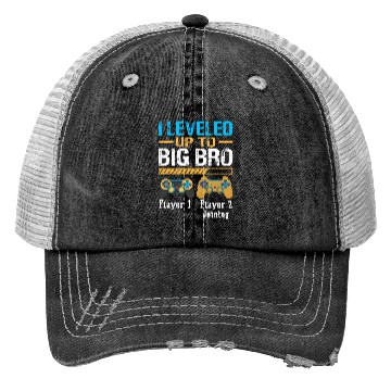 Discover I leveled Up To Big Bro Gamer New Brother Trucker Hats