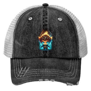 Discover Angry and adorable little yellow monster Trucker Hats