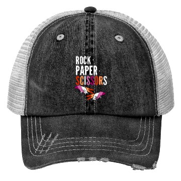 Discover Rock Paper Scissors Lesbian LGBT Pride Lesbian Trucker Hats