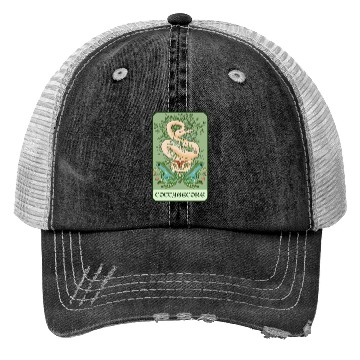 Discover Tarot Card Goblincore Snake Cottagecore Frog Aesth Trucker Hats
