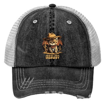 Discover Meowdy - Funny Mashup Between Meow and Howdy - Cat Trucker Hats