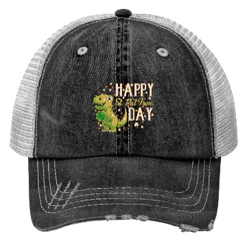 Discover Irish Trex Dino St Patricks Day Kids Toddler Boys Trucker Hats