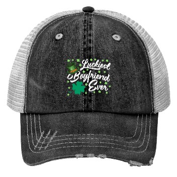Discover Luckiest Boyfriend Ever Valentine's Day Trucker Hats