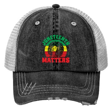 Discover Juneteenth Matters African 1865 Black American Trucker Hats