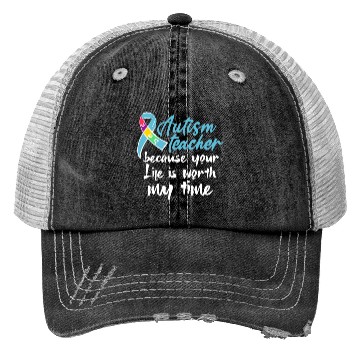 Discover Autism Teacher Trucker Hats
