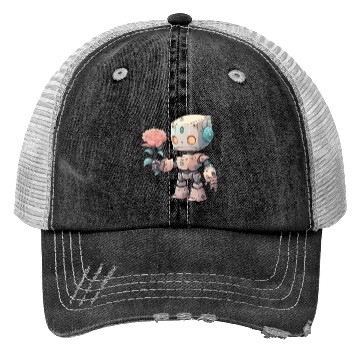Discover Romantic Robot Gives Away Rose Trucker Hats