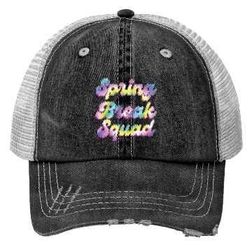 Discover Spring Break Squad Summer Vacation Spring Break Trucker Hats