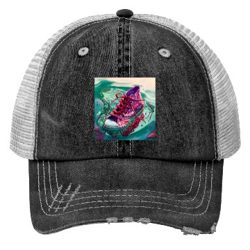 Discover One purple running shoe Trucker Hats
