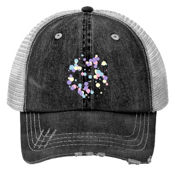 Discover abstract circles pattern Trucker Hats