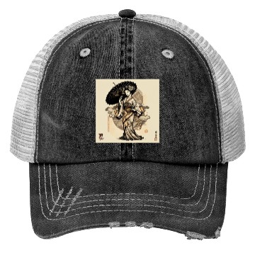 Discover Japanese Kimono girl Trucker Hats