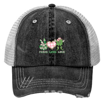 Discover Peace Love Luck Trucker Hats