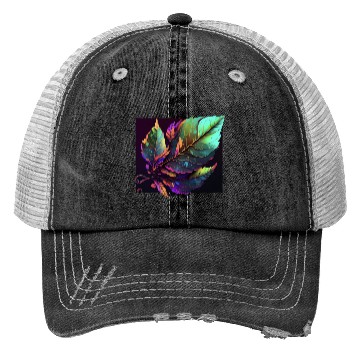 Discover Vibrant Leaf Synthwave Trucker Hats
