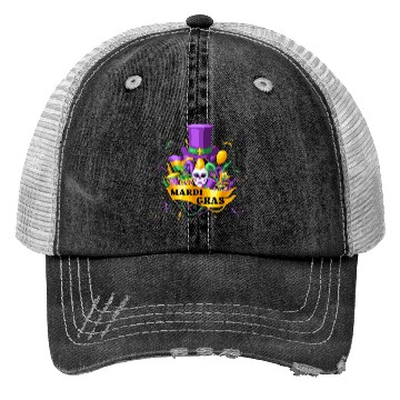 Discover Happy Mardi Gras 2023 Funny Mardi Gras Trucker Hats