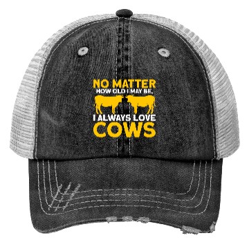 Discover Farming Cow Animal Farm Gift Trucker Hats