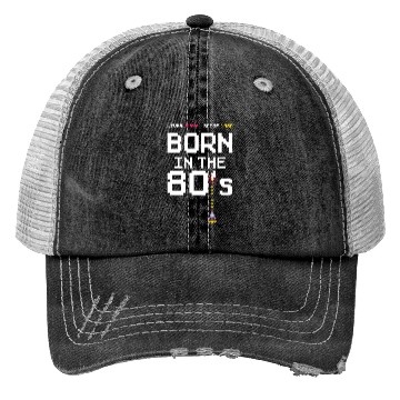 Discover 1980 Birtday Retro Gamer Pixel Born in the 80s Trucker Hats