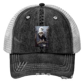Discover Majestic White-Headed Eagle in the Wild Trucker Hats