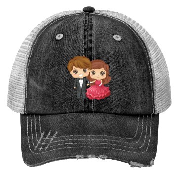 Discover The groom and the bride Trucker Hats