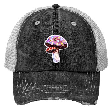 Discover Trippy Psychedelic Rave Trip Mushrooms Goa Trucker Hats