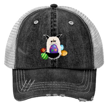 Discover Grumpy Cat Easter Bunny Nope Spring Holiday Trucker Hats