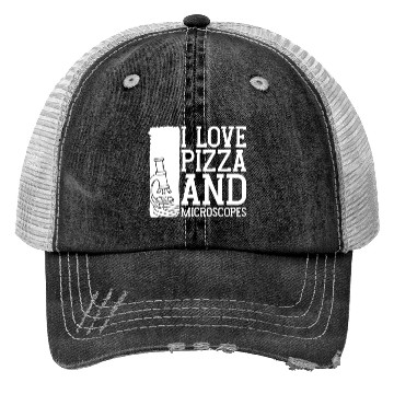 Discover Biology Biologist Pizza Trucker Hats