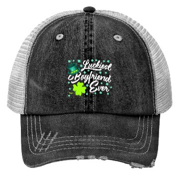 Discover Luckiest Boyfriend Ever Valentine's Day Trucker Hats