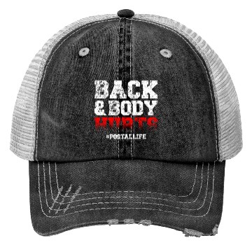 Discover Back And Body Hurts Mailman Mail Postal Worker Trucker Hats