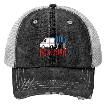Discover Dibs On The Postman Postal Worker Mail Escort Trucker Hats