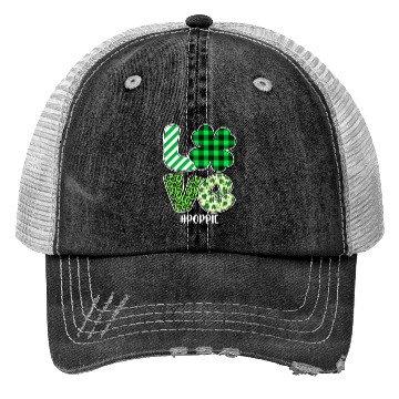 Discover Love Poppie Green Plaid Leopard Shamrock Trucker Hats