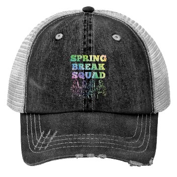 Discover Spring Break Squad Summer Vacation Spring Break Trucker Hats