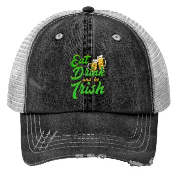 Discover Eat Drink and be Irish beer St. Patrick's Day Trucker Hats