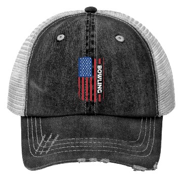 Discover Sport Us Flag Bowling Trucker Hats