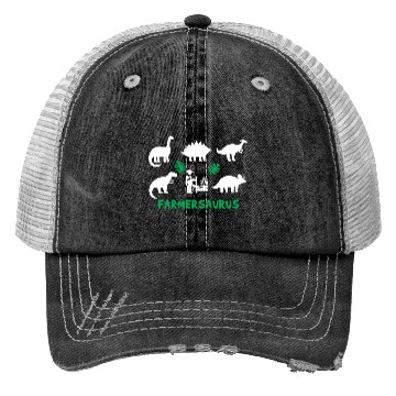 Discover Farmer Saurus Dinosaurs Trucker Hats