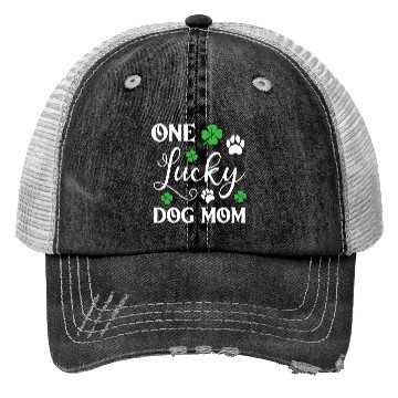 Discover One Lucky Dog Mom Funny St Patricks day Trucker Hats