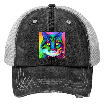 Discover Colorful Realistic Cat Trucker Hats